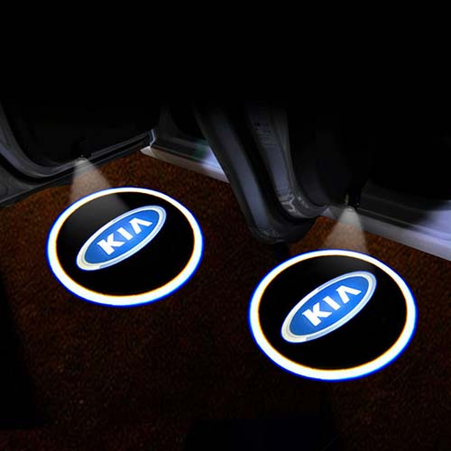 Đôi Đèn cảnh báo mở cửa chiếu Logo,  thương hiệu KIA