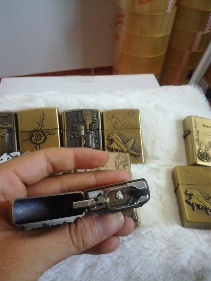 Bật lửa Zippo 3D cao cấp + Tặng đá và bấc (hinh ngẫu nhiên)