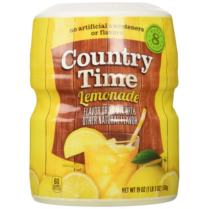 Bột trái cây country time chanh vàng-538gr