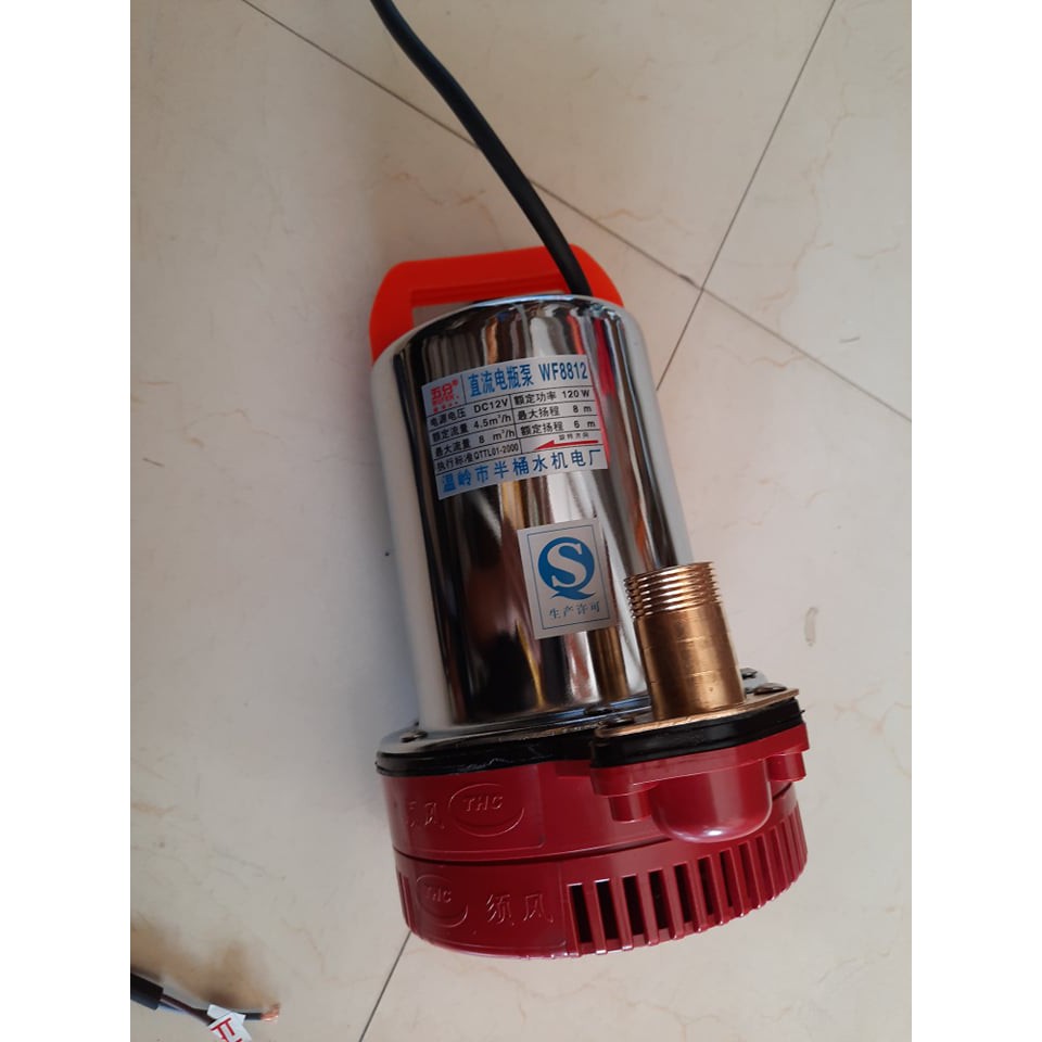 máy bơm nước máy bơm tõm chạy bình ắc qui 12v