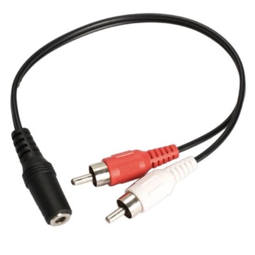 CÁP ĐẦU JACK 3.5MM CÁI RA 2 ĐẦU HOA SEN (AV ĐỰC)