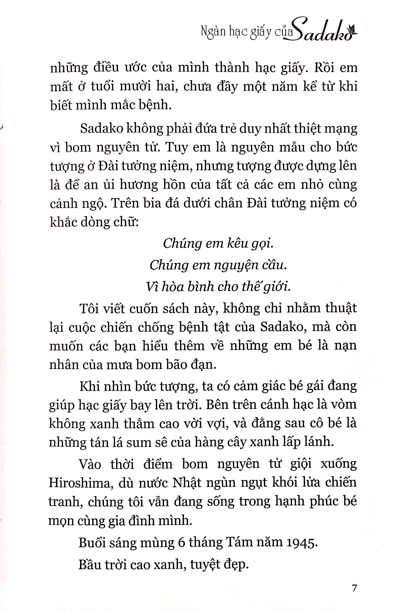 Fahasa - Ngàn Hạc Giấy Của Sadako (Bìa Cứng)
