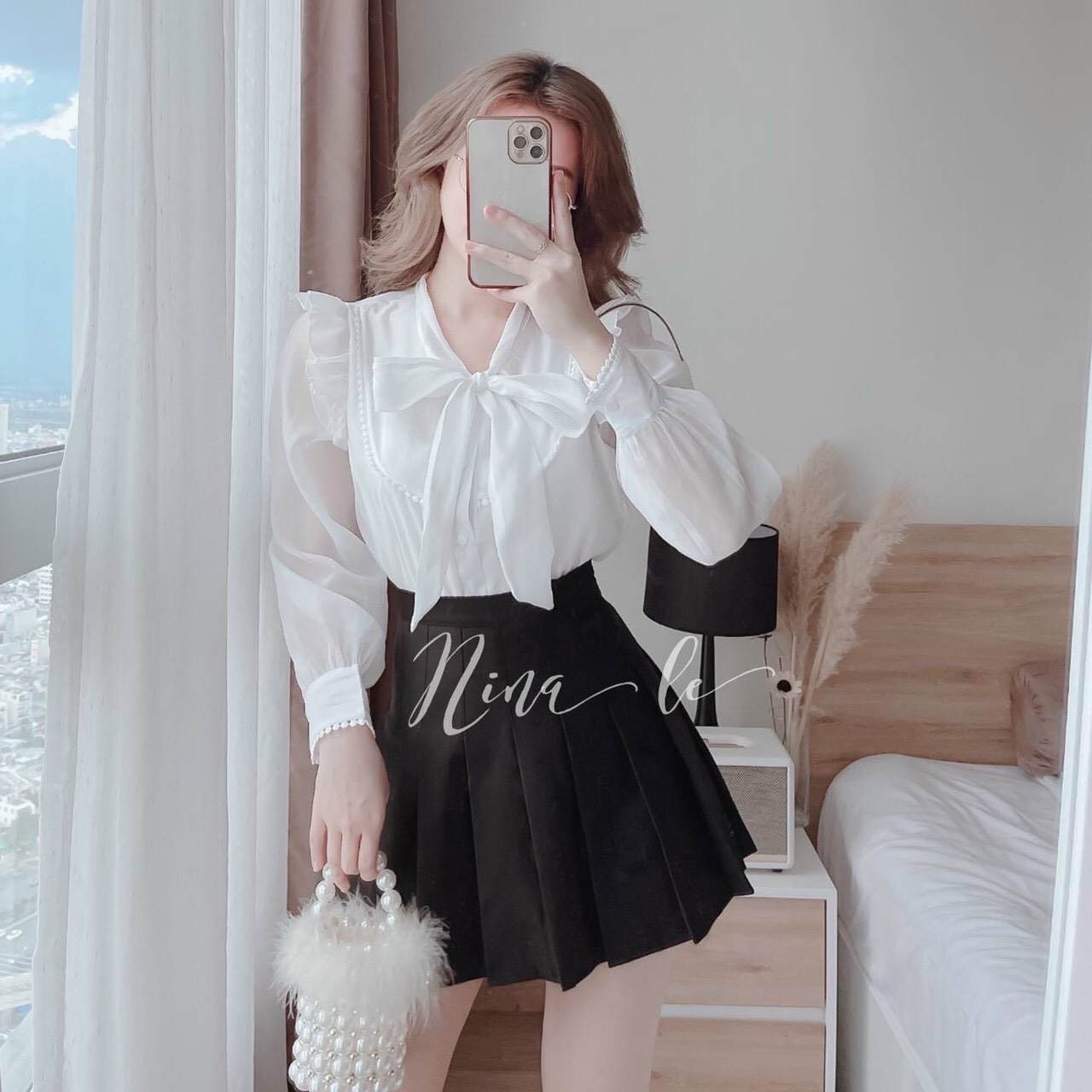Sét bộ áo voan chân váy cực đẹp siêu tôn dáng