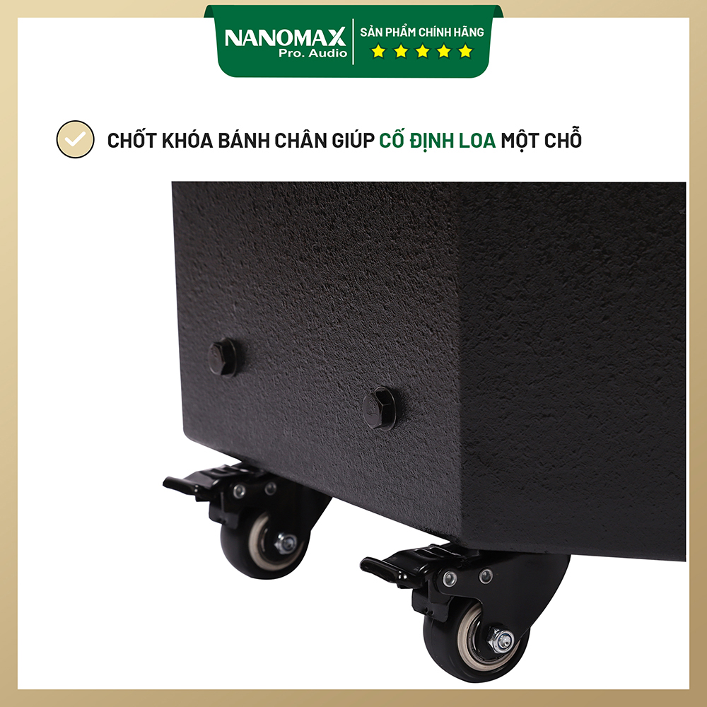 Loa Kéo Karaoke Giá Rẻ | Loa Kéo Nanomax 12X2 công suất 420W | Loa Kéo 3 tấc tặng kèm 2 micro hát karaoke cao cấp GT8