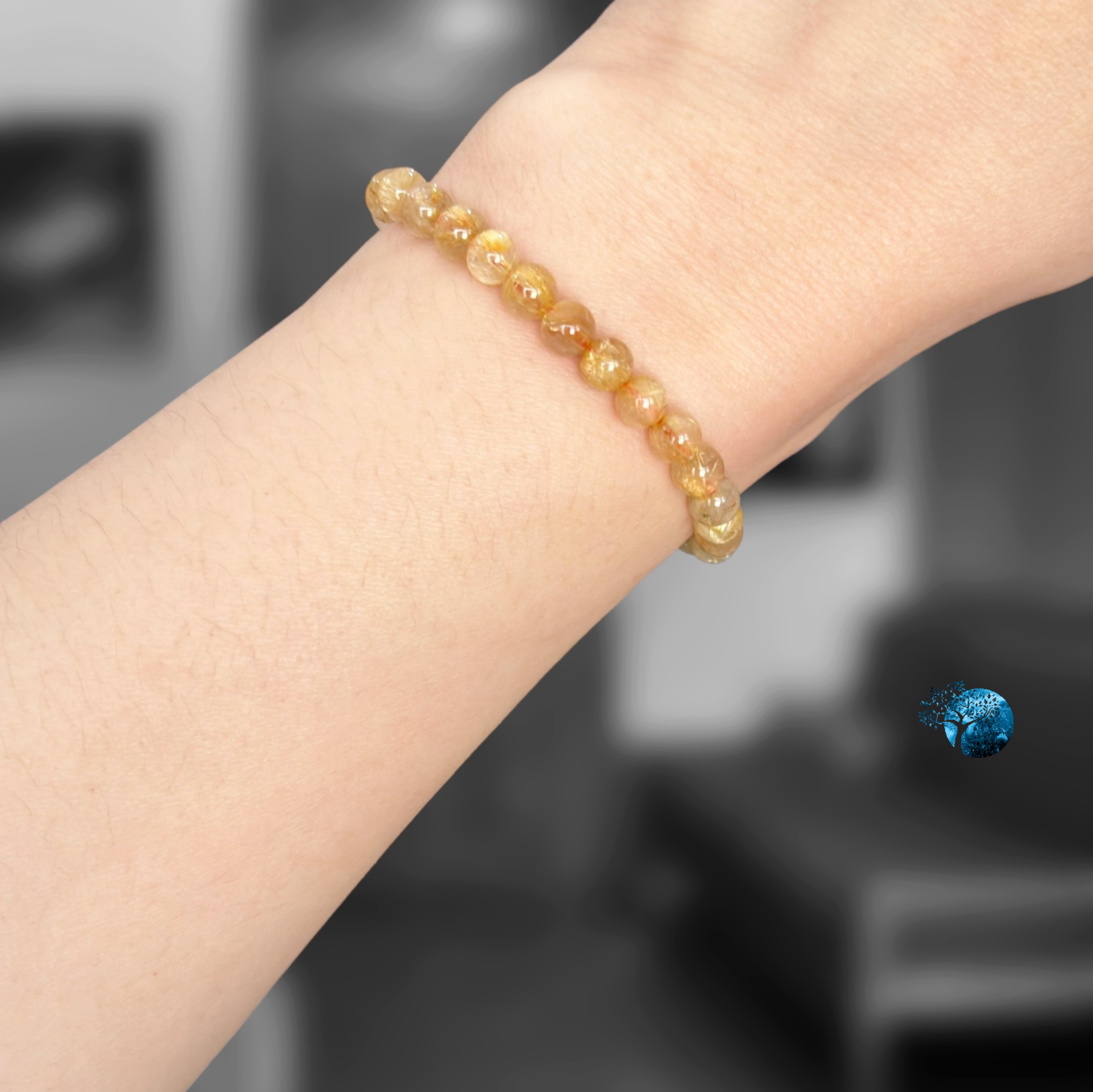Vòng tay đá thạch anh tóc vàng 4.5mm