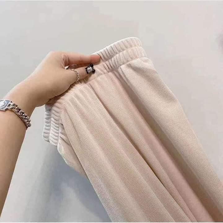 Quần Culottes suông len tăm