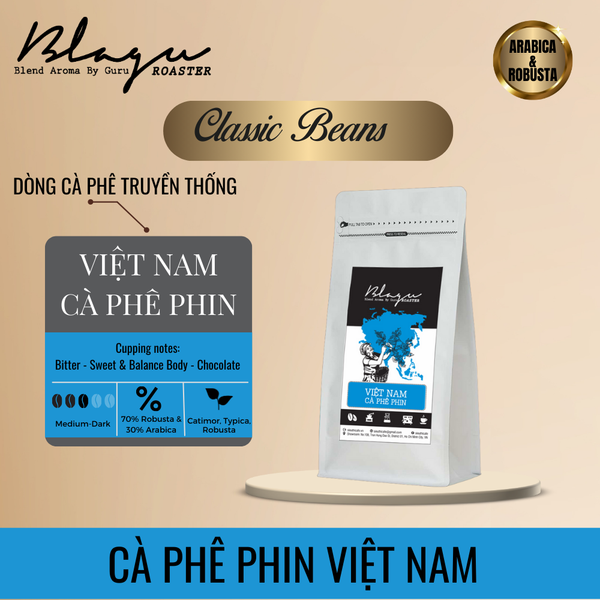 [Buy More, Save More] Blagu Coffee Beans, Roasted and Filtered in Vietnam - Medium Dark - 500g, 1kg