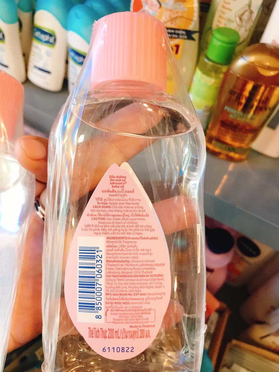 Dầu Massage Johnson Baby oil 200Ml