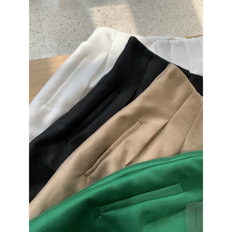 Set áo croptop + quần short tafta (bán tách set)