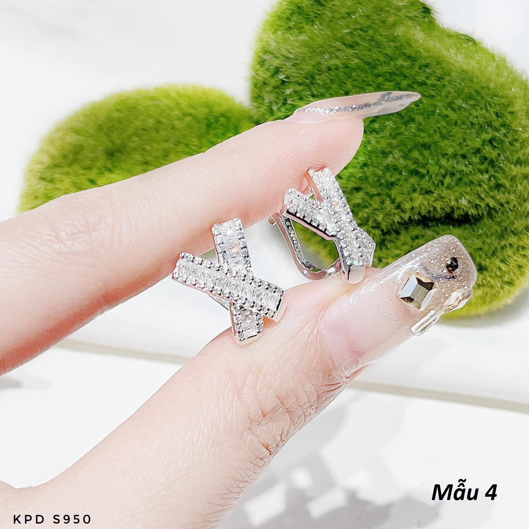 Bông tai nữ chất liệu bạc ta cao cấp MS15r