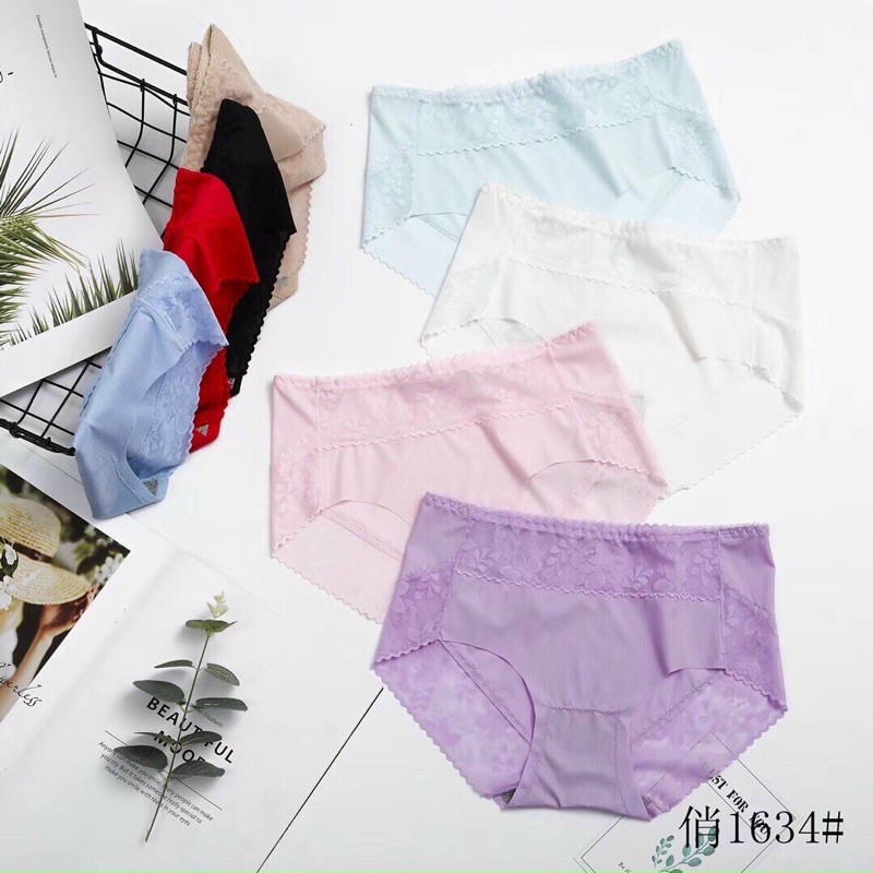 Comb 10 Quần Chip Su Cạp Cao Phối Ren