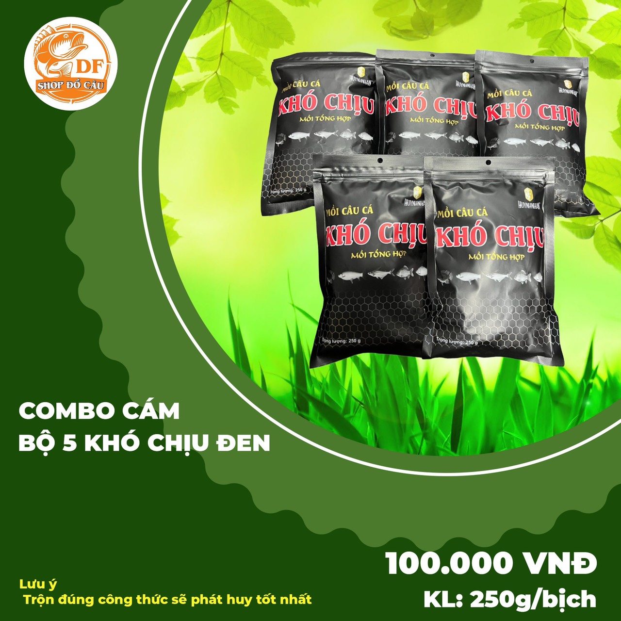Mồi câu cá Khó Chịu đen ( Combo 5 gói ) -DUYFISHING