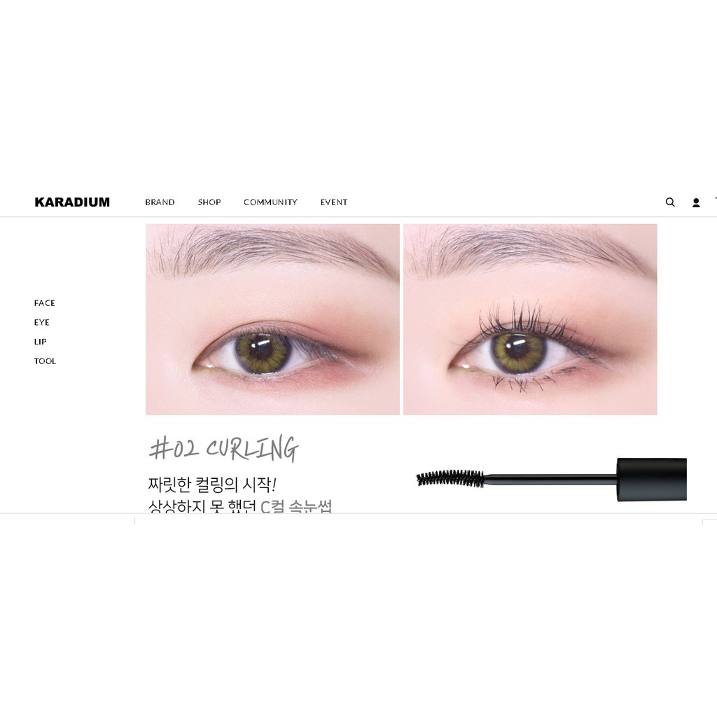 Chuốt mi Mascara Karadium siêu dài, dày 10ml .