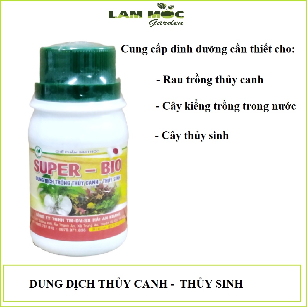 Dung Dịch Trồng Thủy Canh - Thủy Sinh Super BIO 100ml
