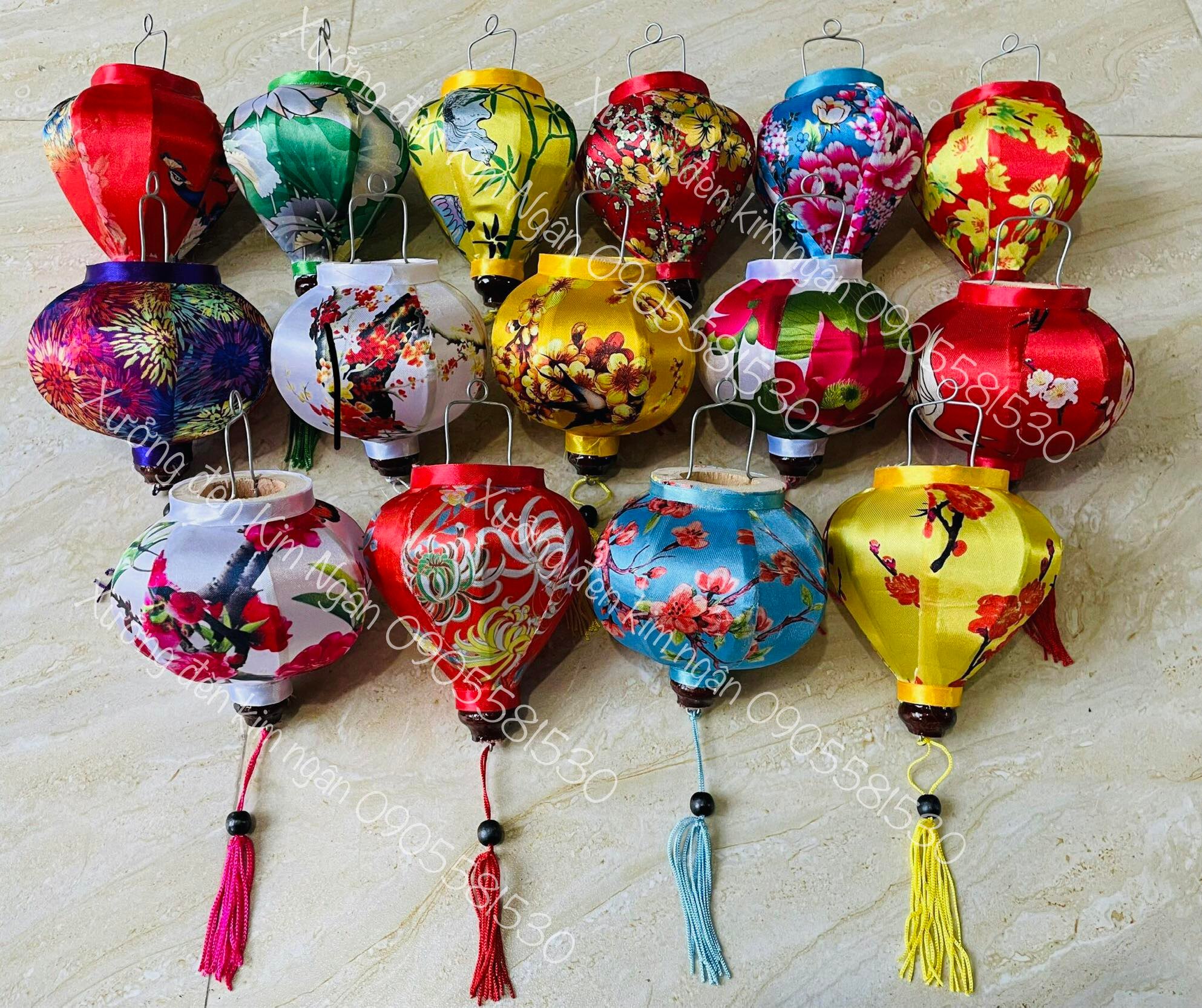 đèn lồng hội an nhí 10cm phi 3d vietnames lanterns mini 10cm