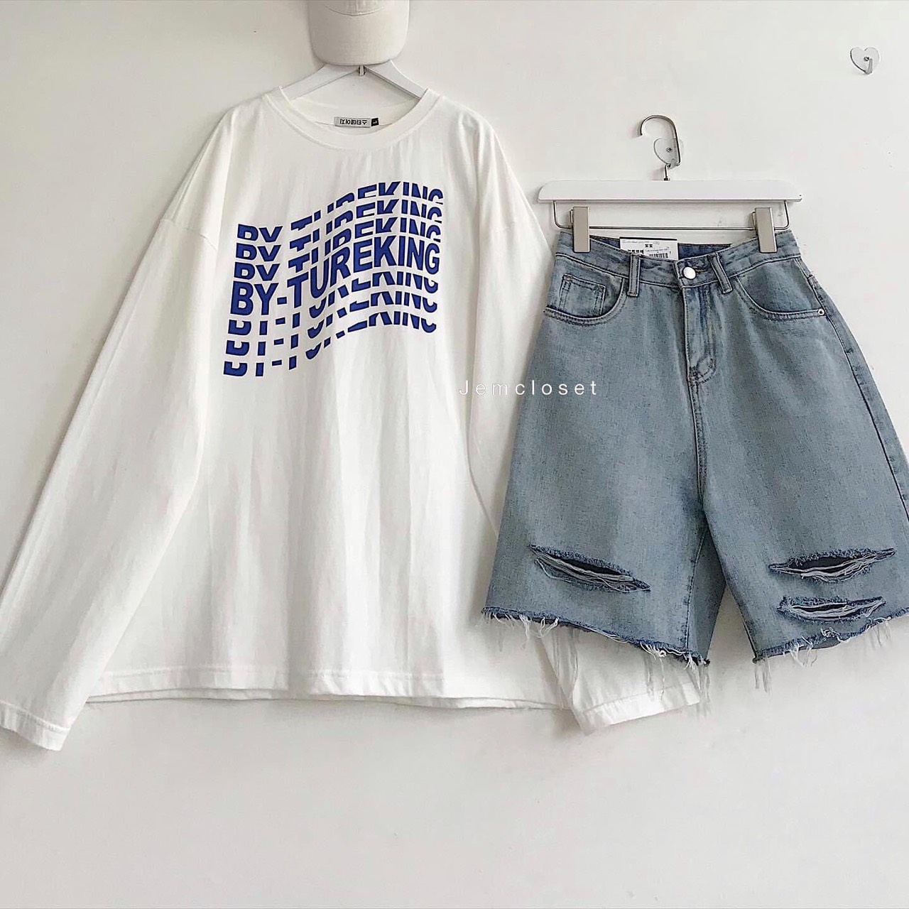 QUẦN JEANS NGỐ RÁCH 3 LINE