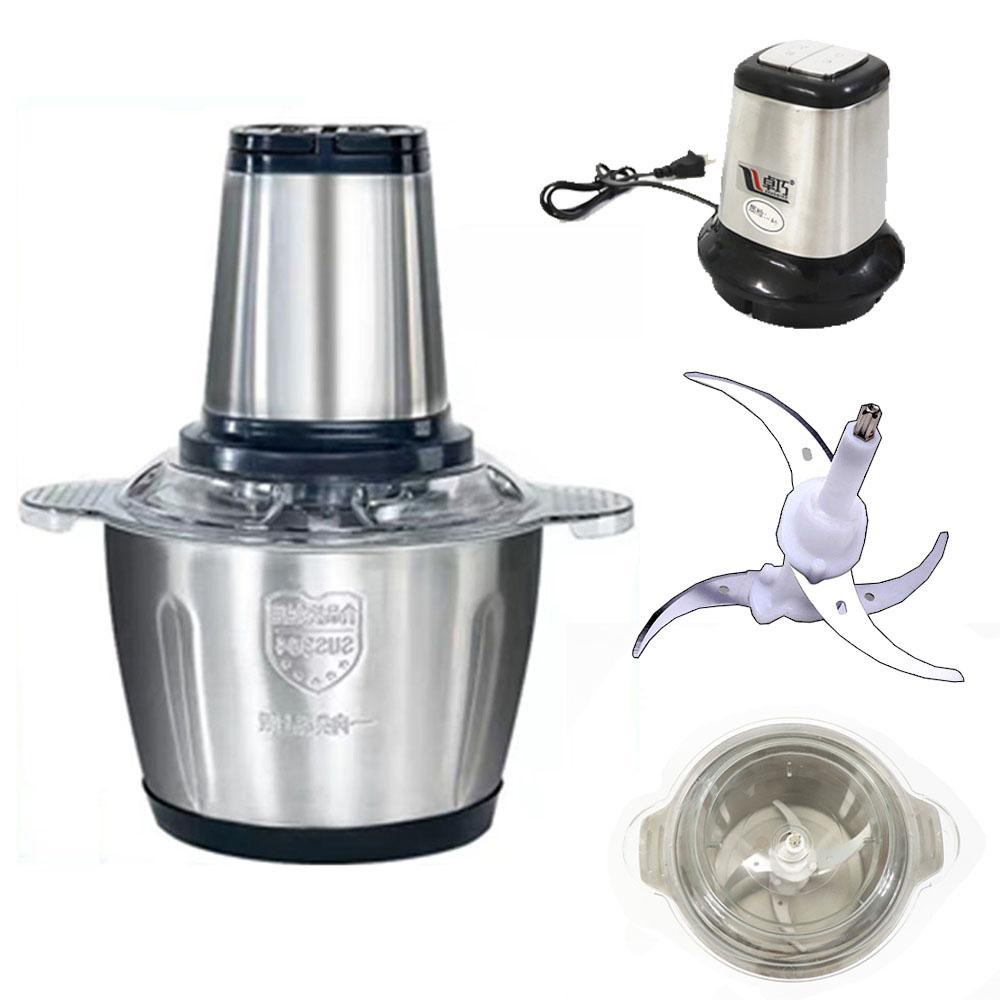 Máy xay thịt đa năng cối inox 304 4 lưỡi đa năng, công suất 250w- xay thịt, xay tỏi ới, xay rau củ quả