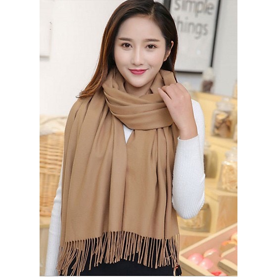 Khăn Choàng Cổ Nữ Cashmere chất vải Len mềm mịn