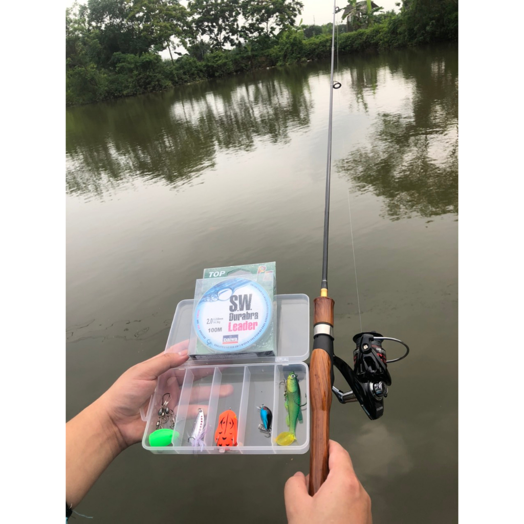 Bộ cần câu máy Lure UL + máy câu cá kim loại ( quà tặng )