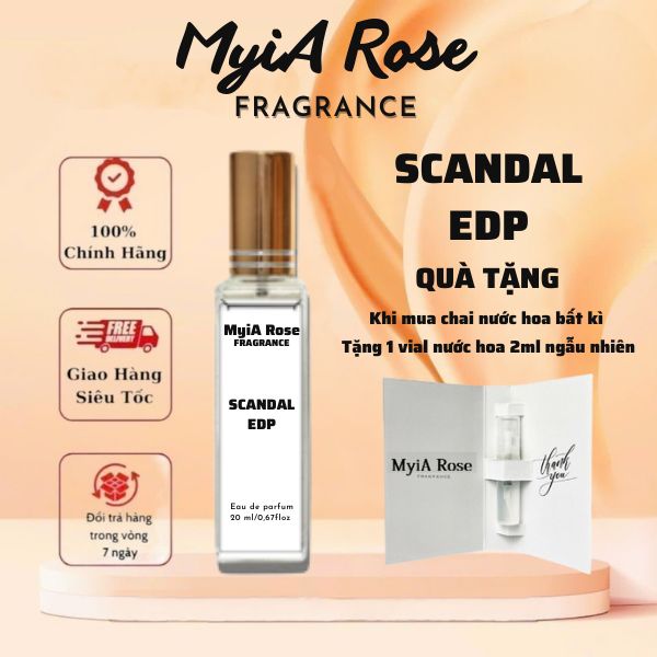 Nước Hoa Nữ Scandal edp chính hãng MyiA Rose 20ml thơm lâu hương ngọt ngào quyến rũ gợi cảm