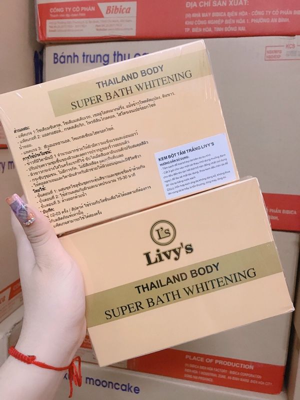 Combo 2 Hộp Tắm Trắng Livy Vàng Thái Lan Siêu Trắng