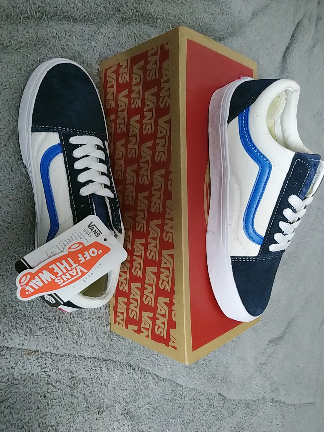 GIÀY VANS STYLE 36 RETRO SPORT TRẮNG XANH [Ảnh Thật - Full Box]