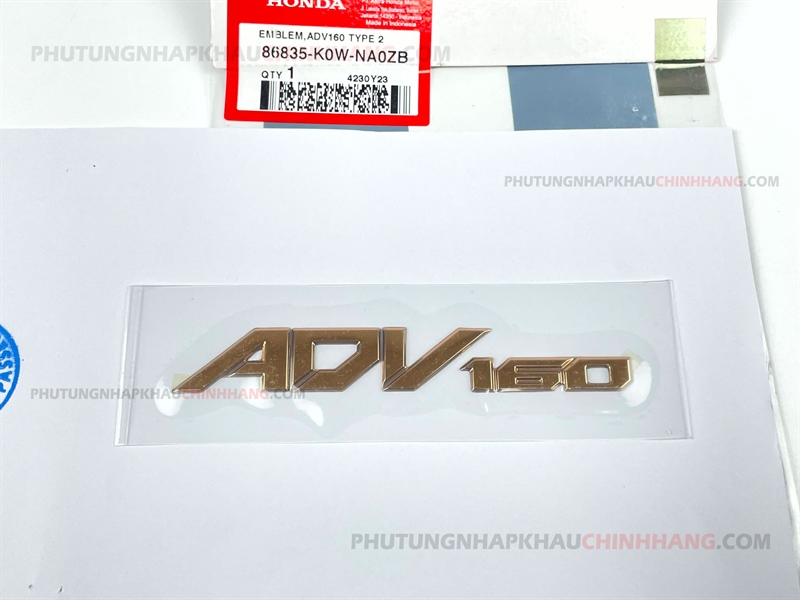 Tem chữ nổi adv 160 vàng chính hãng honda indonesia 86835k0wna0zb