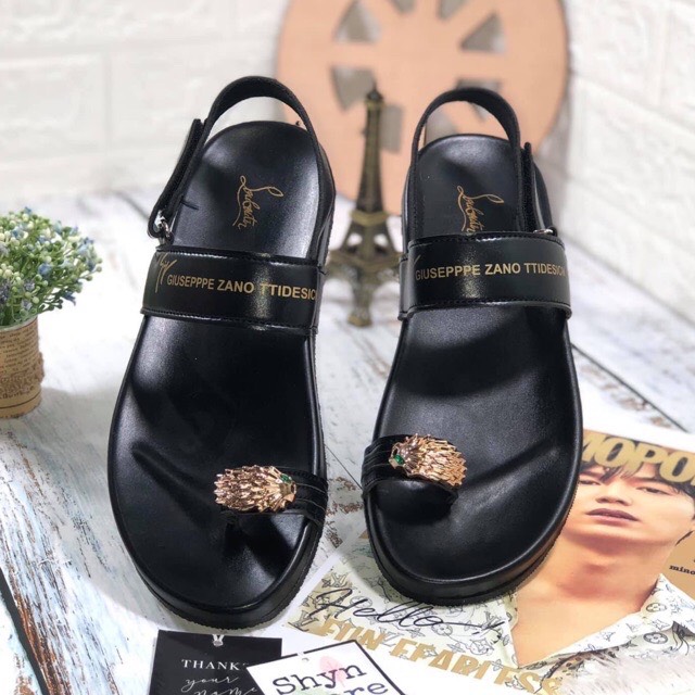 dép nam xỏ ngón sandal đỉnh vảy vàng rất hầm hố