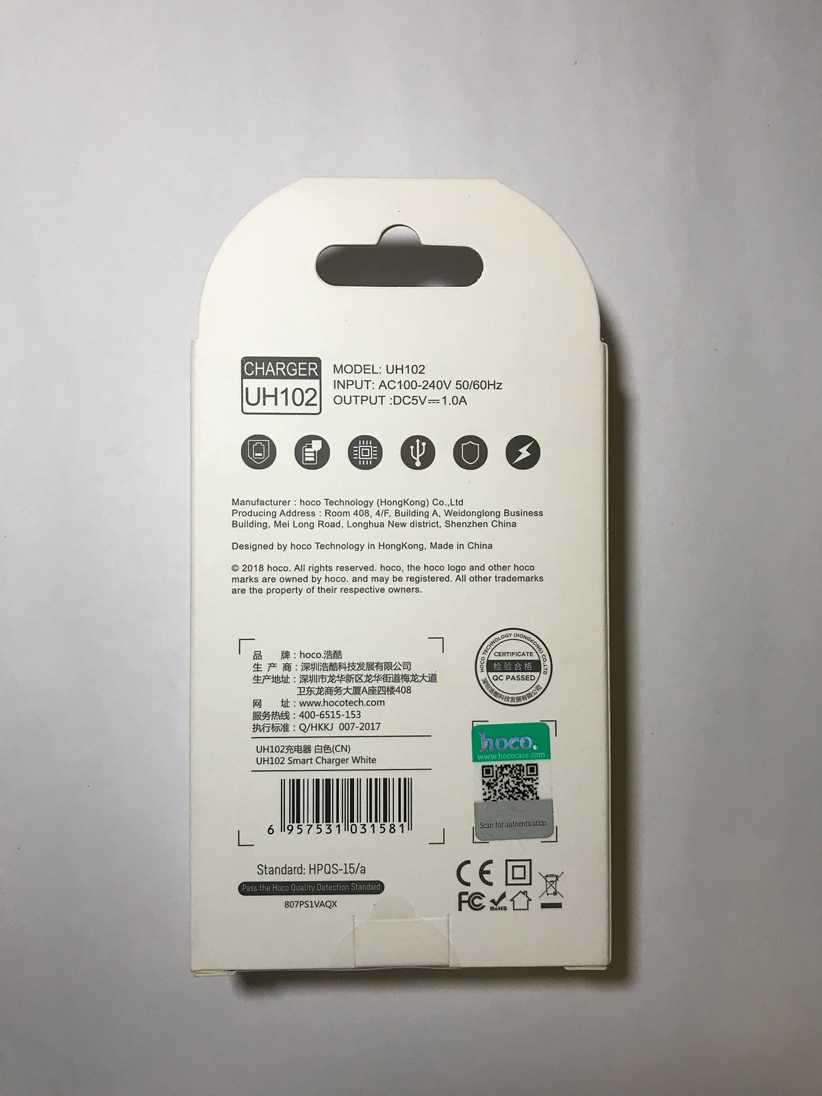 Củ Sạc Nhanh Hoco UH102