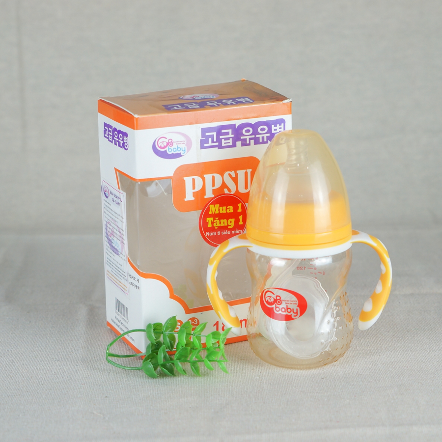 Bình sữa GB Baby PPSU có tay cầm (180ml)