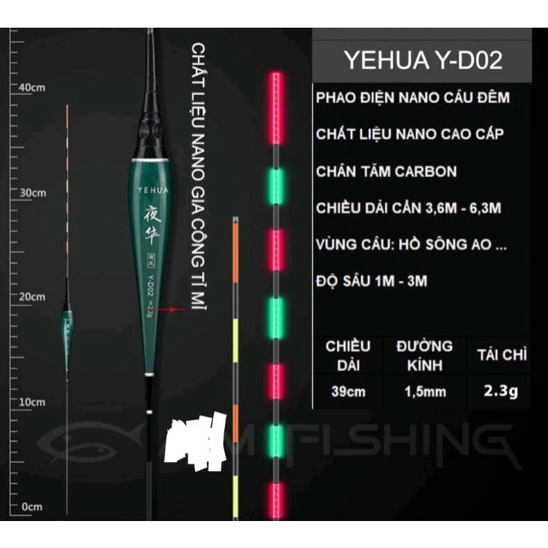 Phao Câu Đài Câu Đêm - Tặng Pin