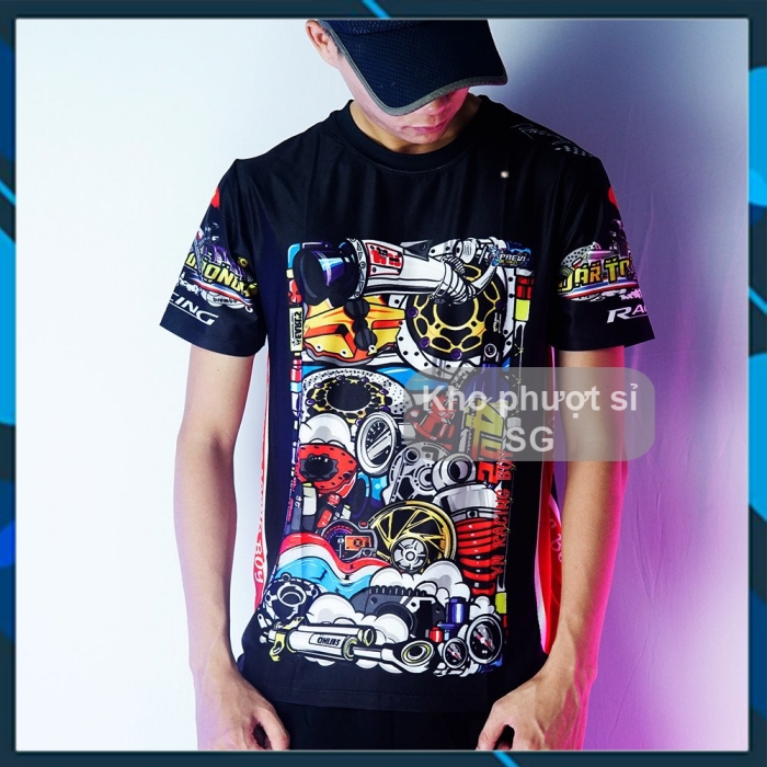BST Áo thun Racing Chibi 3D Malaysia cá tính - Áo thun Uma Racing Boy RCB tem đua xe máy