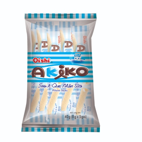 Bánh snack que có nhân Oishi Akiko các vị gói 160g 20 que