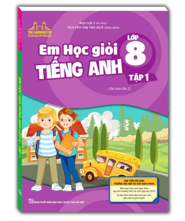 Sách - Combo 2c Em học giỏi tiếng Anh lớp 8 (T1+T2)