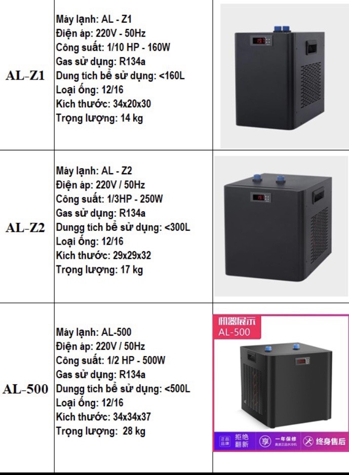 [HOÀN TIỀN 10%]MÁY LÀM MÁT NƯỚC CHILLER AL Z2