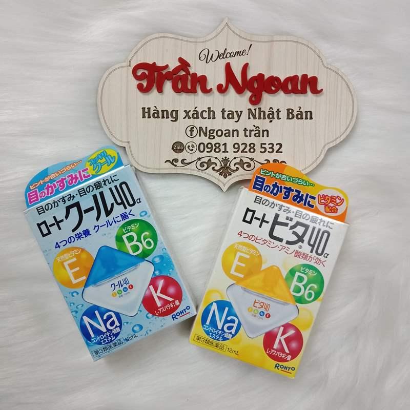 Nhỏ mắt Rohto vitamin xanh Nhật Bản