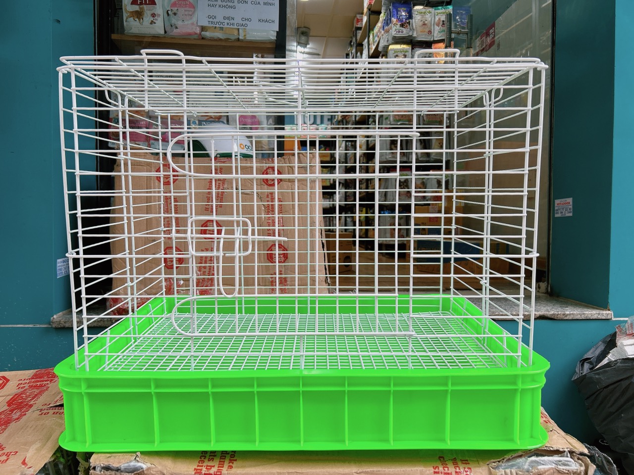 Lồng chuồng sơn tĩnh điện size xl free ship lồng chuồng cho thỏ bọ sóc chó mèo