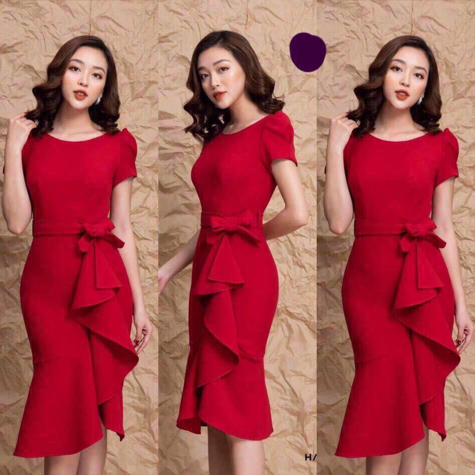 Đầm body bèo nơ sang trọng - YB19498