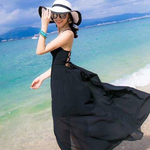 [HCM]Đầm Maxi Biển Có Mút Ngực