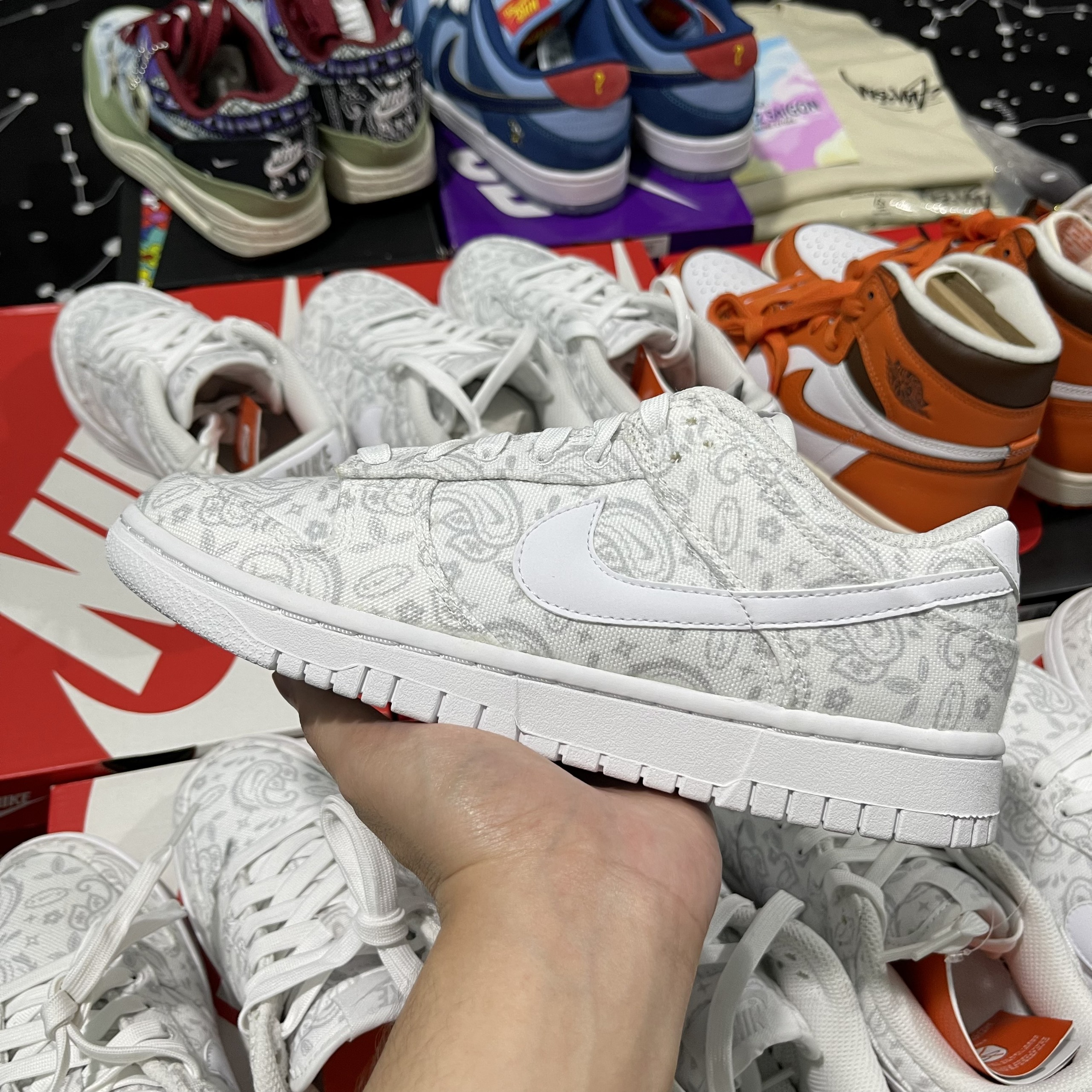 [CHÍNH HÃNG] Nike Dunk Low Essential White Paisley New Full Box Full Tag (DJ9955-100)