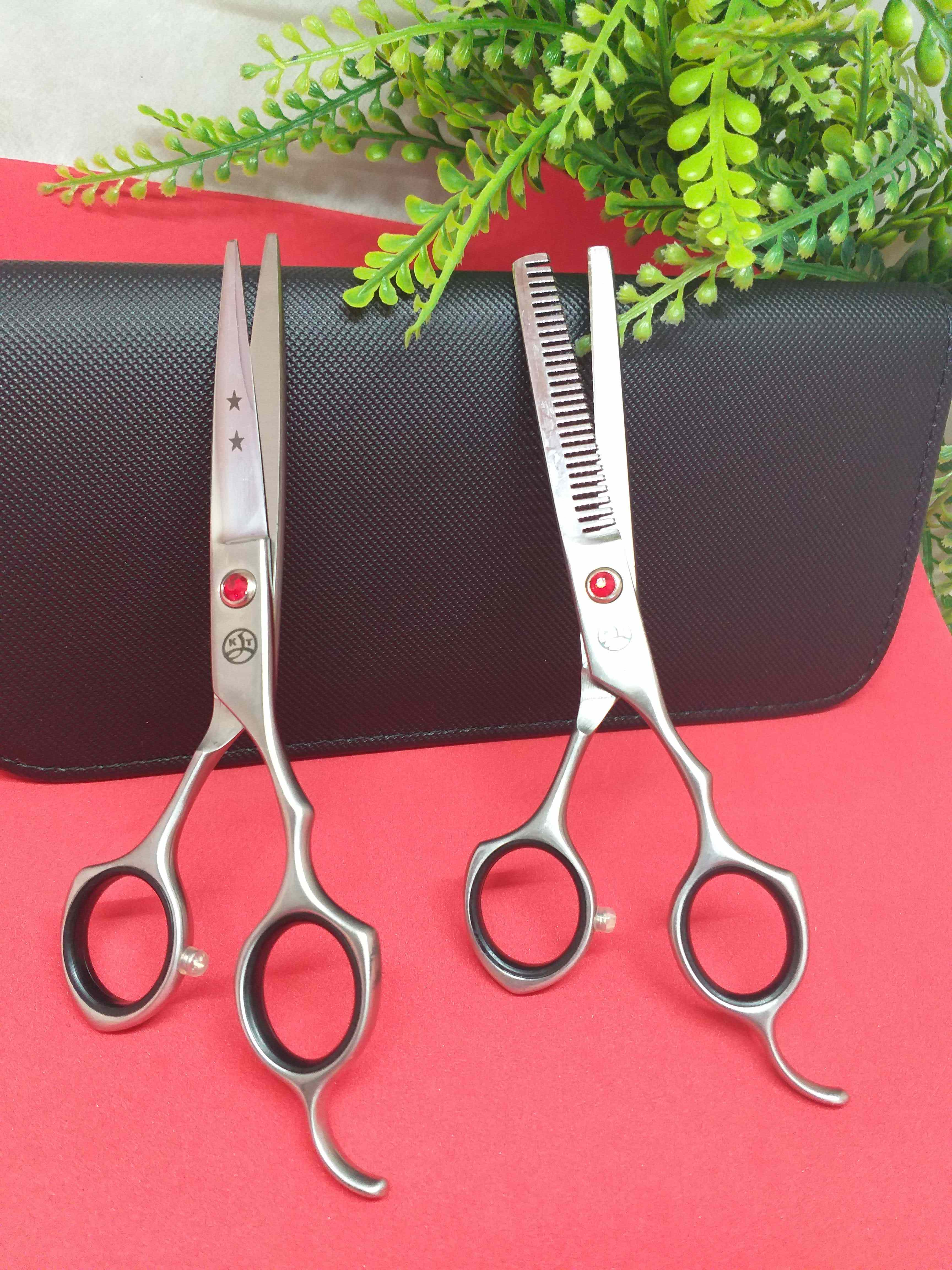 Cặp kéo cắt tỉa tóc 2 sao Japan có đính đá