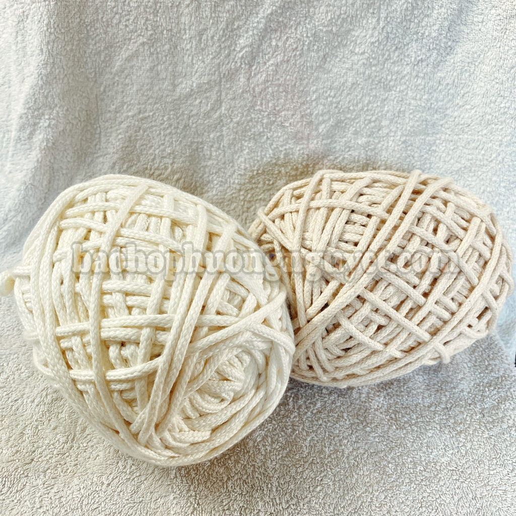 Dây macrame dạng dệt , dây cotton, dây thừng macrame trang trí
