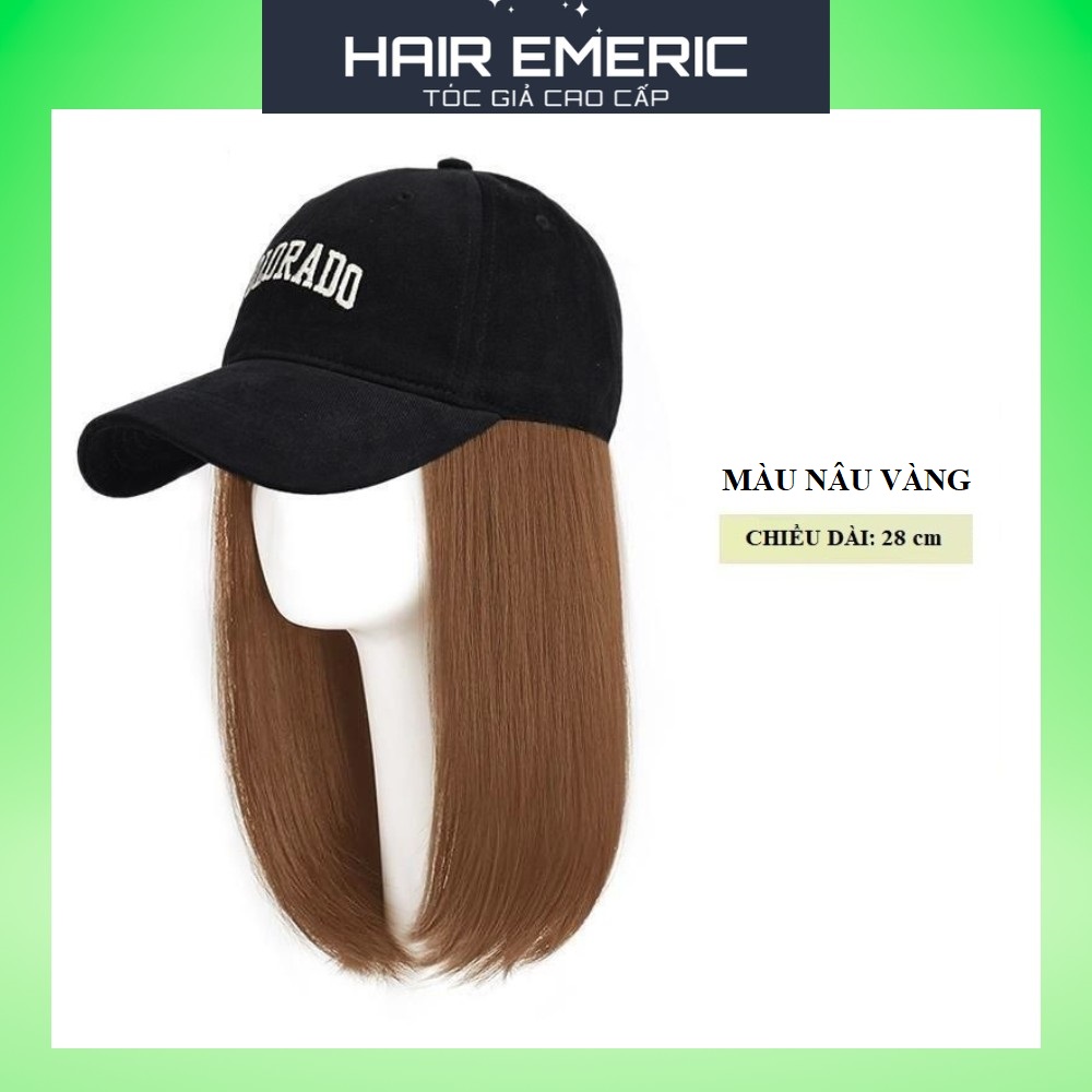 Tóc giả mũ lưỡi trai Emeric, nón lưỡi trai và tóc giả