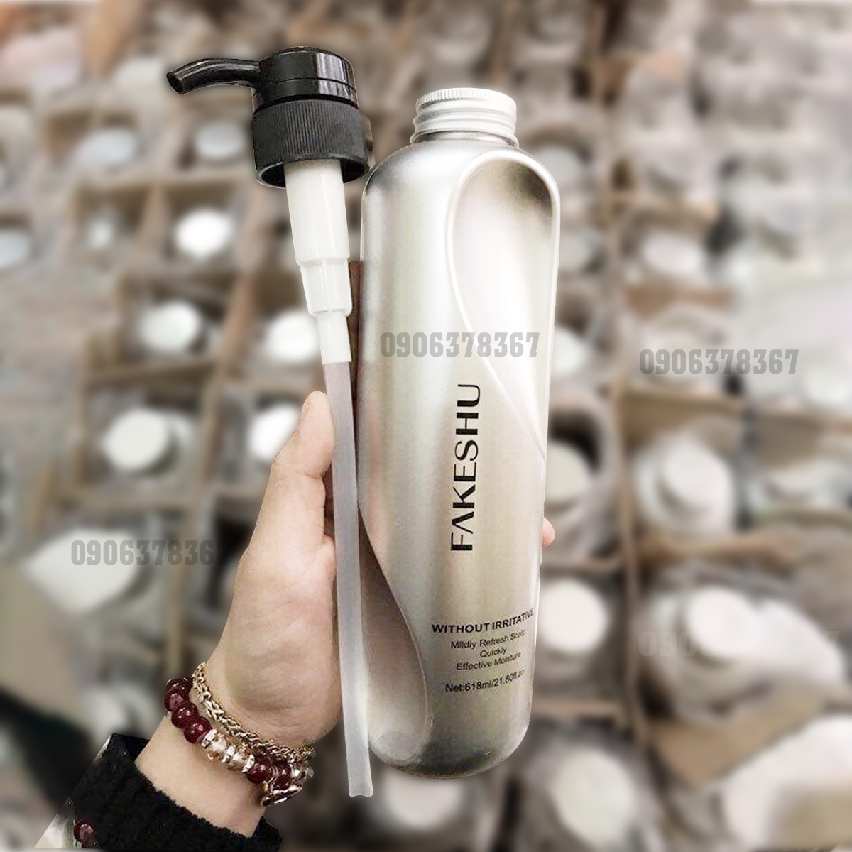Hấp Tóc Phủ Lụa Tơ Tằm Mềm Mượt Fakeshu 618ml