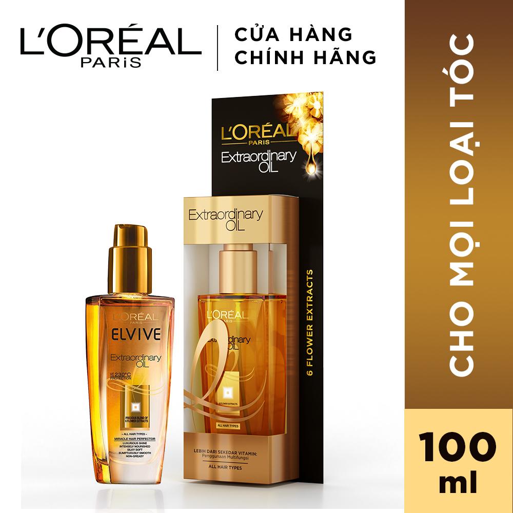 Kết quả hình ảnh cho L'Oreal Paris Elseve Extraordinary Oil All Hair Types