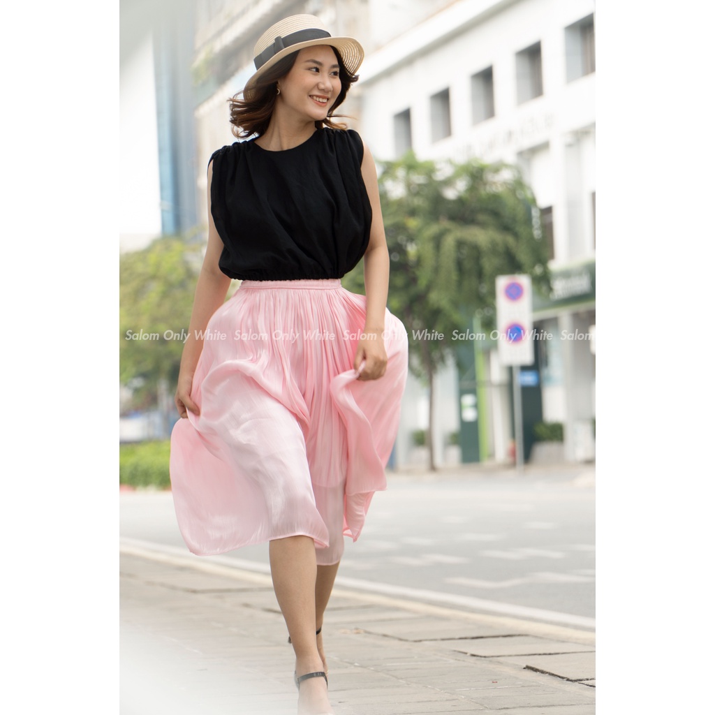 Chân váy Organza dáng dài SALOM