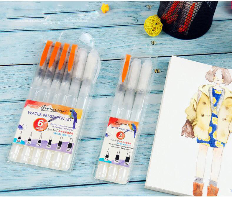 Bộ Bút Cọ Nước WaterBrush Set 3 Cây / Set 6 Cây