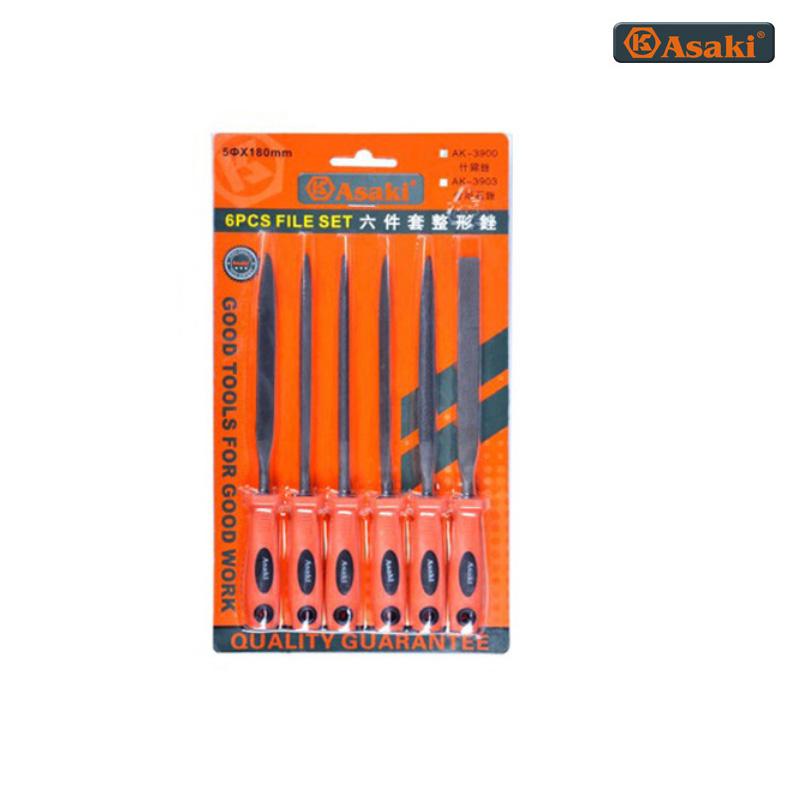 Bộ 6 giũa sắt 5x180mm Asaki
