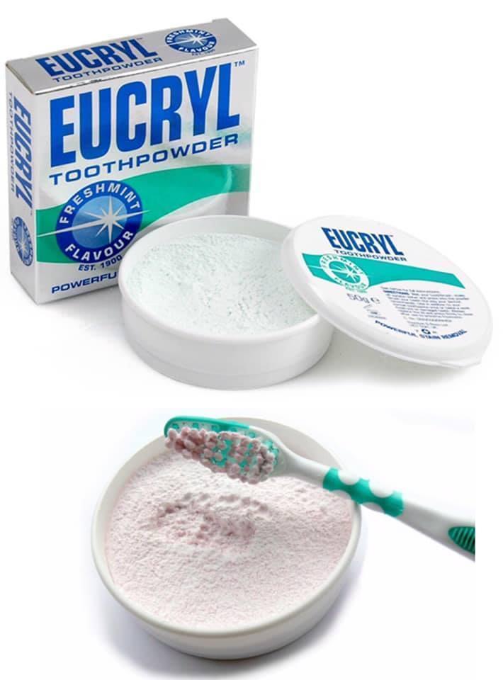 [HCM]Combo 2 hộp Bột đánh trắng răng Eucryl UK