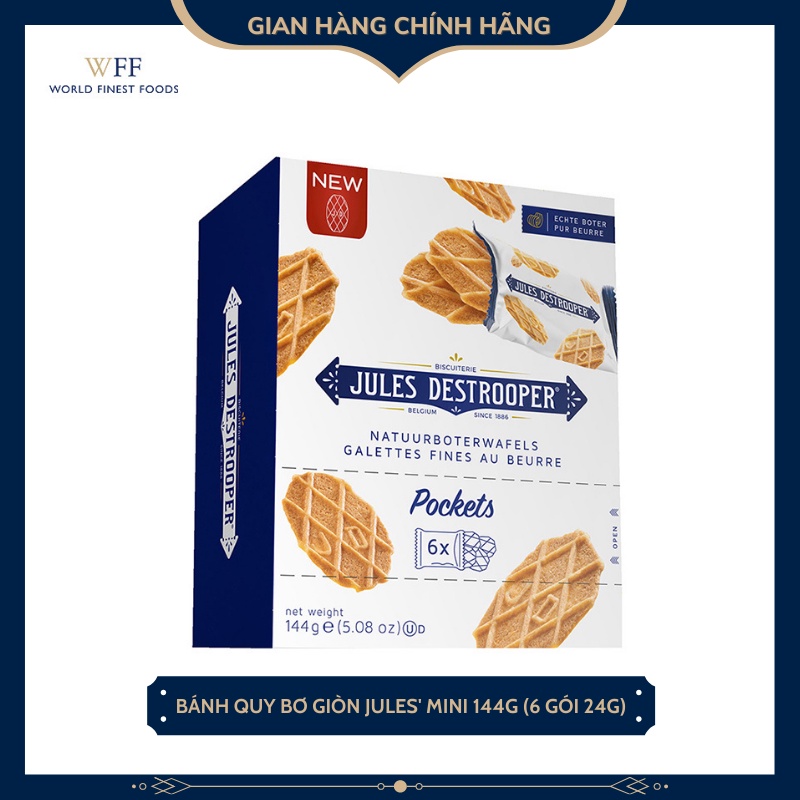 Bánh quy bơ giòn Jules' Mini 144g (6 gói 24g)